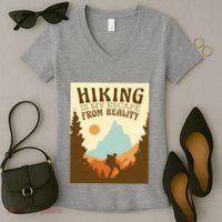 Hiking Is My Escape From Reality Women's V-Neck T-Shirt