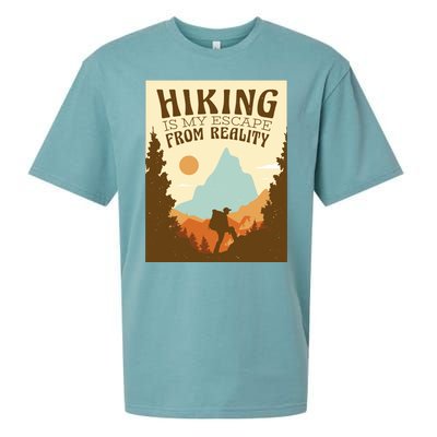 Hiking Is My Escape From Reality Sueded Cloud Jersey T-Shirt