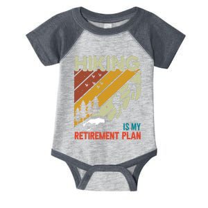 Hiking Is My Retirement Plan Funny Hiking Is My Retirement Plan Infant Baby Jersey Bodysuit