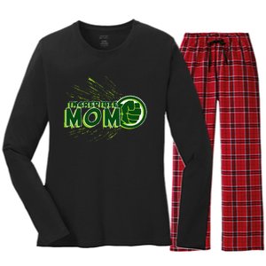 H.U.L.K Incredible Mom Family Trip Vacation Mother’S Day Women's Long Sleeve Flannel Pajama Set 