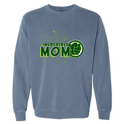 H.U.L.K Incredible Mom Family Trip Vacation Mother’S Day Garment-Dyed Sweatshirt