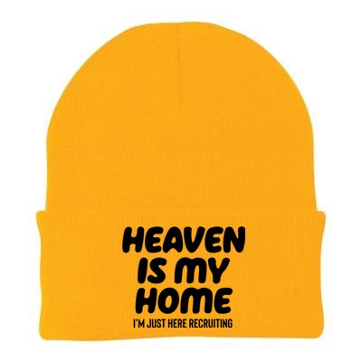 Heaven Is My Home IM Just Here Recruiting Christian Tree Cute Gift Knit Cap Winter Beanie