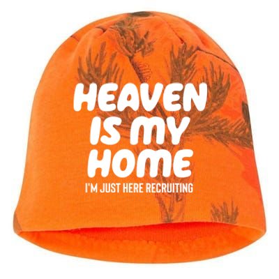 Heaven Is My Home IM Just Here Recruiting Christian Tree Cute Gift Kati - Camo Knit Beanie