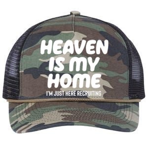 Heaven Is My Home IM Just Here Recruiting Christian Tree Cute Gift Retro Rope Trucker Hat Cap