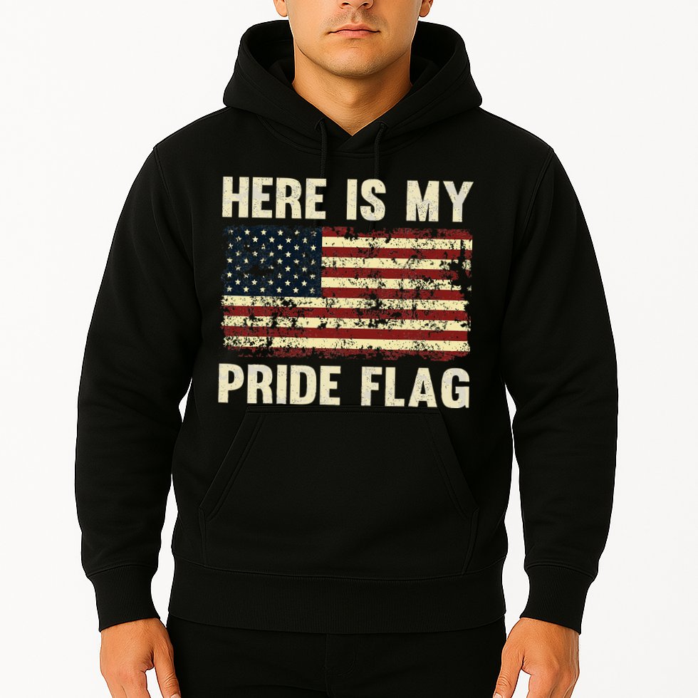 Here Is My Pride Flag Hoodie