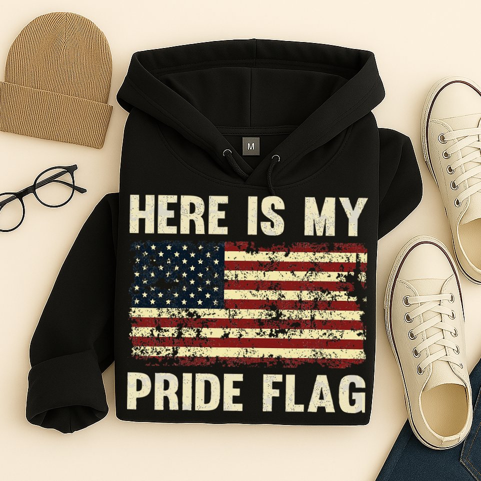 Here Is My Pride Flag Hoodie