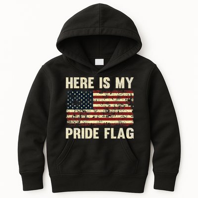 Here Is My Pride Flag Kids Hoodie