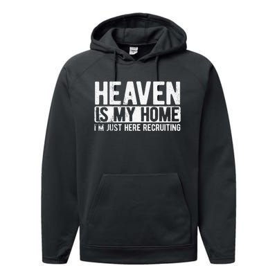 Heaven Is My Home Christian Religious Jesus Performance Fleece Hoodie