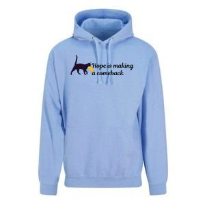 Hope Is Making A Comeback Funny Cat Trump Hair Kamala Harris Unisex Surf Hoodie