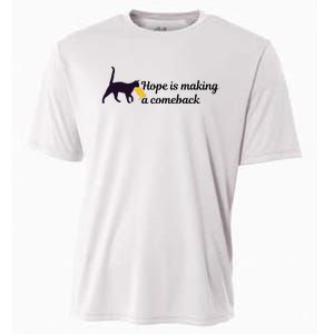 Hope Is Making A Comeback Funny Cat Trump Hair Kamala Harris Cooling Performance Crew T-Shirt