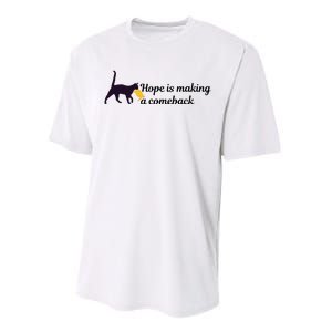 Hope Is Making A Comeback Funny Cat Trump Hair Kamala Harris Performance Sprint T-Shirt