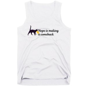 Hope Is Making A Comeback Funny Cat Trump Hair Kamala Harris Tank Top