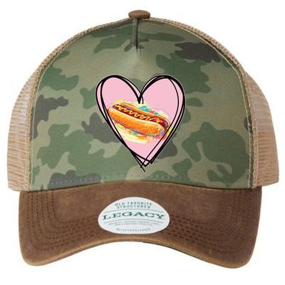 Hotdog Is My Valentine I Love Hotdog I Heart Hotdog Graphic Gift Legacy Tie Dye Trucker Hat