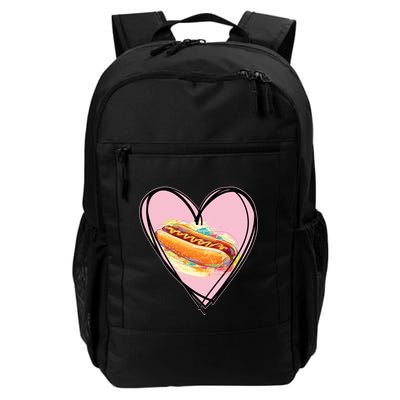 Hotdog Is My Valentine I Love Hotdog I Heart Hotdog Graphic Gift Backpack