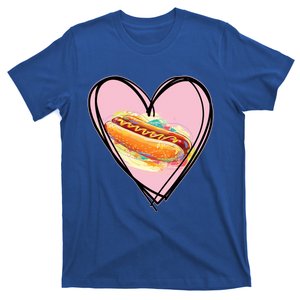 Hotdog Is My Valentine I Love Hotdog I Heart Hotdog Graphic Gift T-Shirt