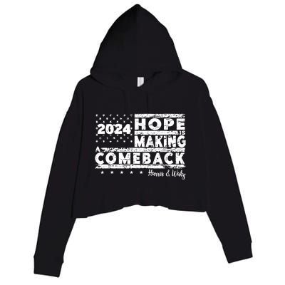 Hope Is Making A Comeback Harris Walz Crop Fleece Hoodie