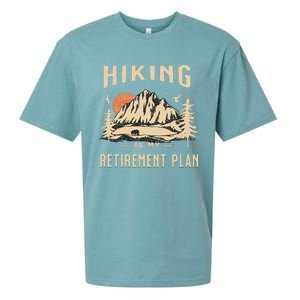 Hiking Is My Retirement Plan Funny Hiking Sueded Cloud Jersey T-Shirt