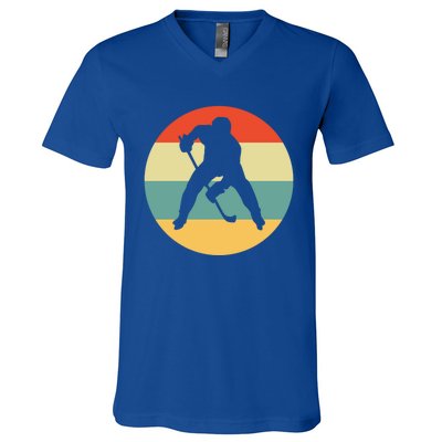 Hockey Is My Favorite Season Funny Vintage Ice Hockey Player Gift V-Neck T-Shirt