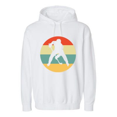 Hockey Is My Favorite Season Funny Vintage Ice Hockey Player Gift Garment-Dyed Fleece Hoodie