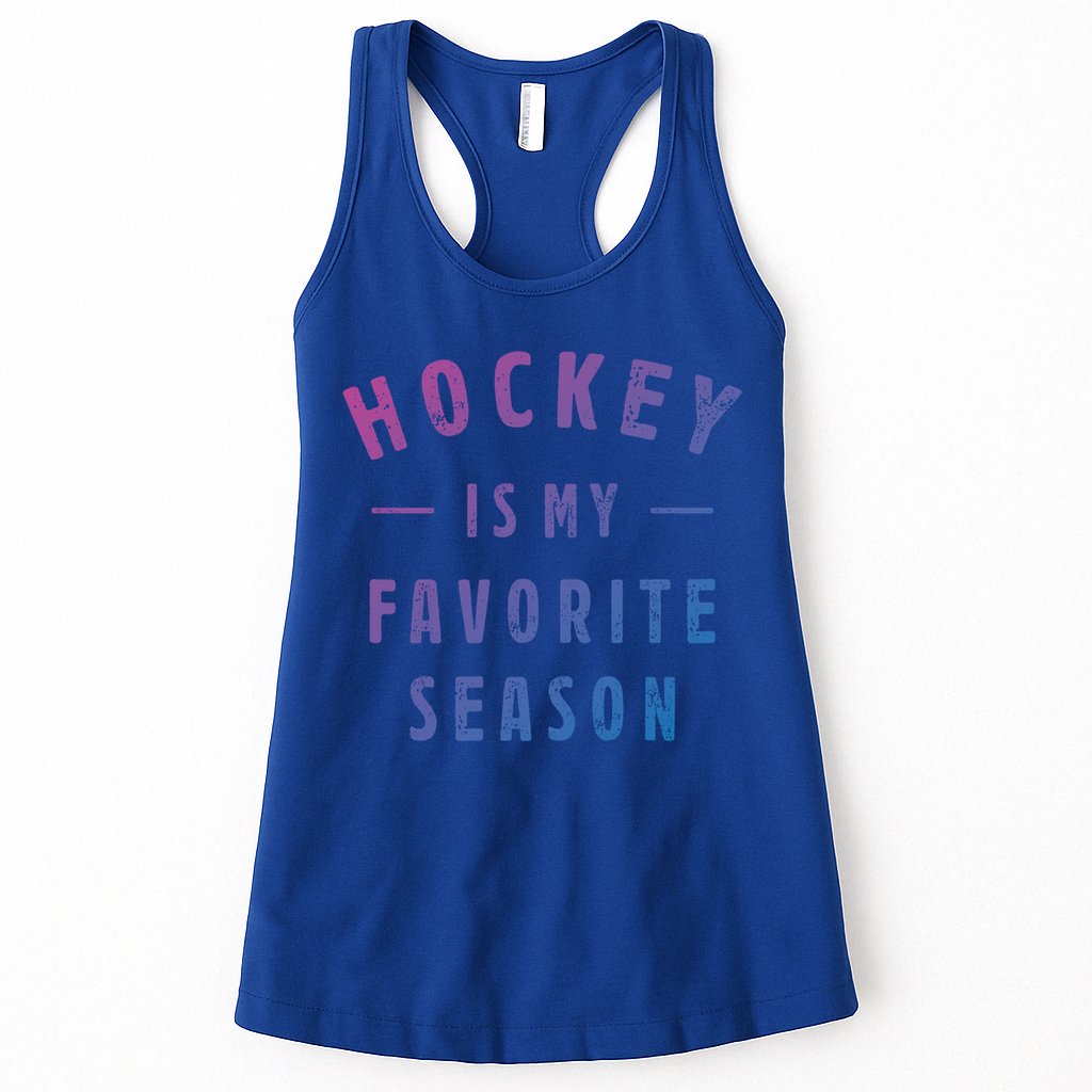 Hockey Is My Favorite Season Cool Saying For Sports Lovers Cute Gift Womens Tank Top