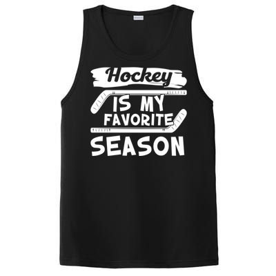 Hockey Is My Favorite Season: Funny Ice Hockey Player Great Gift PosiCharge Competitor Tank