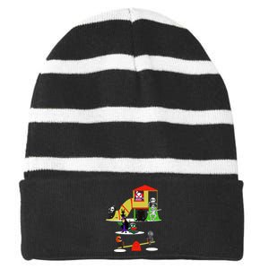 Horror Icons Movie Merchandise Friends Scary Playground Striped Beanie with Solid Band