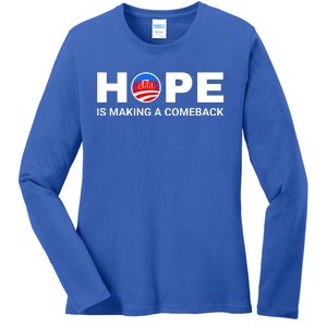 Hope Is Making A Comeback Harris Walz Ladies Long Sleeve Shirt