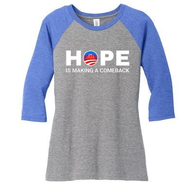 Hope Is Making A Comeback Harris Walz Women's Tri-Blend 3/4-Sleeve Raglan Shirt