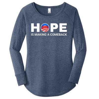 Hope Is Making A Comeback Harris Walz Women's Perfect Tri Tunic Long Sleeve Shirt