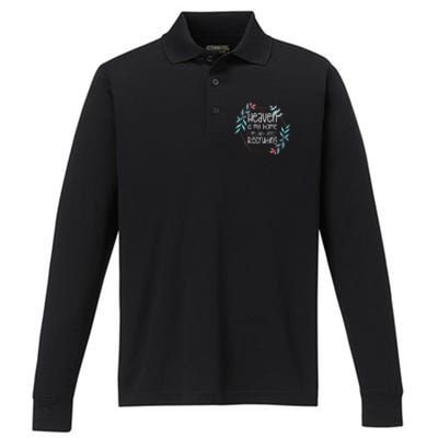 Heaven Is My Home IM Just Here Recruiting Performance Long Sleeve Polo