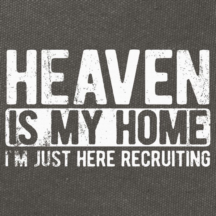 Heaven Is My Home Christian Religious Jesus Cotton Canvas Backpack