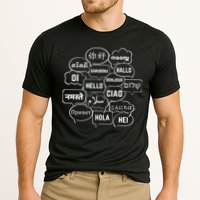 Hello In Many Languages Translator Globetrotter Polyglot Performance Shirt
