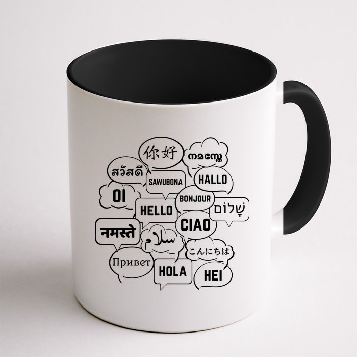 Hello In Many Languages Translator Globetrotter Polyglot Mug