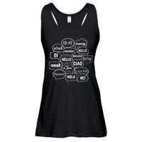 Hello In Many Languages Translator Globetrotter Polyglot Ladies Essential Flowy Tank