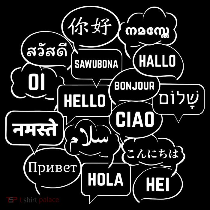 Hello In Many Languages Translator Globetrotter Polyglot Tall Sweatshirt