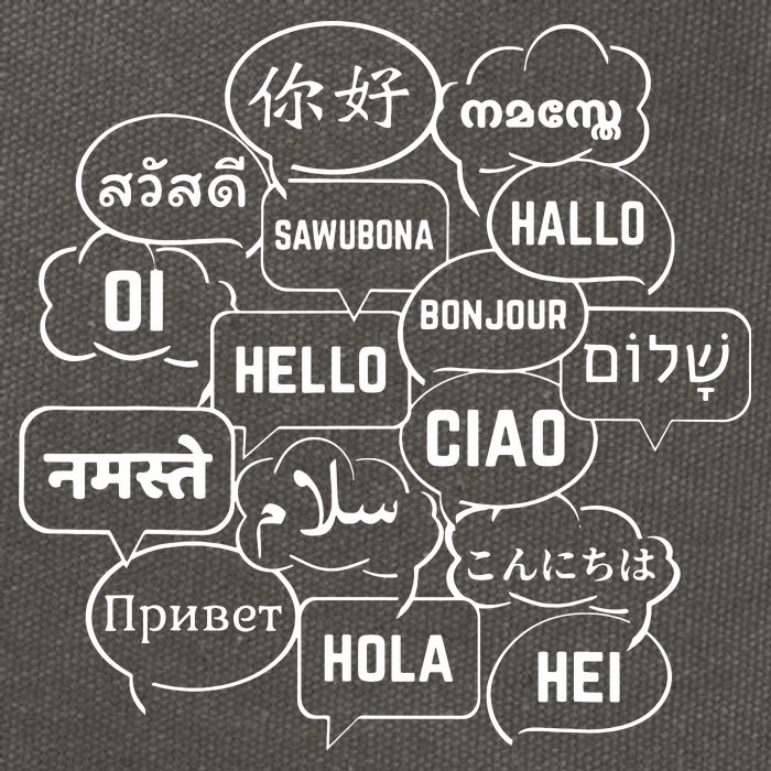 Hello In Many Languages Translator Globetrotter Polyglot Cotton Canvas Backpack
