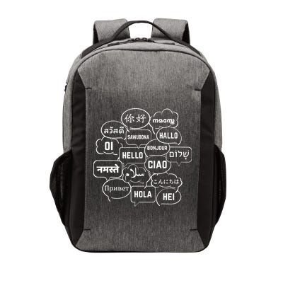 Hello In Many Languages Translator Globetrotter Polyglot Vector Backpack