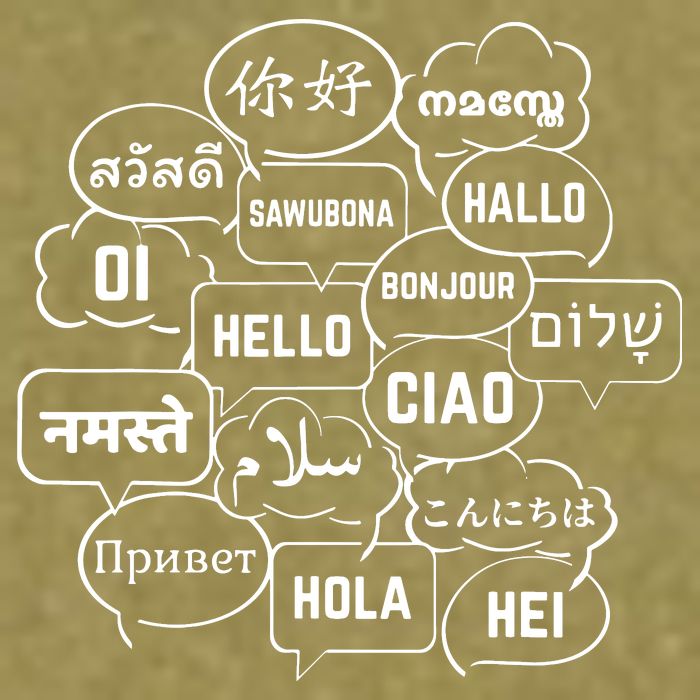 Hello In Many Languages Translator Globetrotter Polyglot Garment-Dyed Women's Muscle Tee