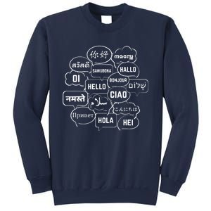 Hello In Many Languages Translator Globetrotter Polyglot Sweatshirt