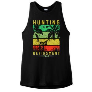 Hunting Is My Retirement Plan Ladies PosiCharge Tri-Blend Wicking Tank