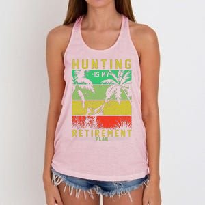 Hunting Is My Retirement Plan Women's Knotted Racerback Tank