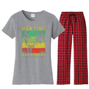 Hunting Is My Retirement Plan Women's Flannel Pajama Set