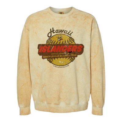 Hawaii Islanders Minor League Baseball Team Distressed Colorblast Crewneck Sweatshirt