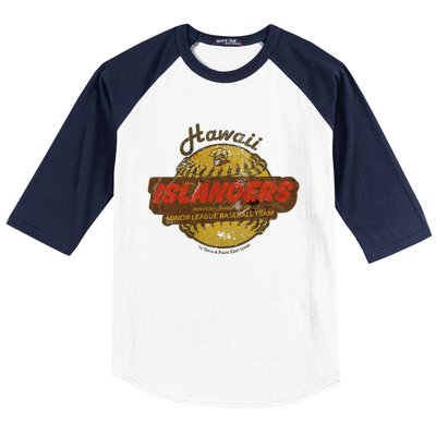 Hawaii Islanders Minor League Baseball Team Distressed Baseball Sleeve Shirt