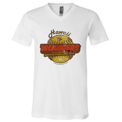 Hawaii Islanders Minor League Baseball Team Distressed V-Neck T-Shirt