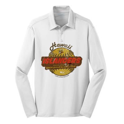 Hawaii Islanders Minor League Baseball Team Distressed Silk Touch Performance Long Sleeve Polo