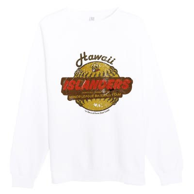 Hawaii Islanders Minor League Baseball Team Distressed Premium Crewneck Sweatshirt