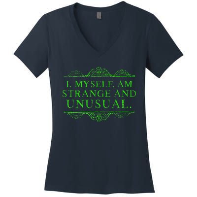 Halloween I Myself Am Strange And Unusual Women's V-Neck T-Shirt