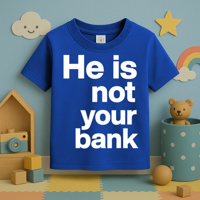 He Is Not Your Bank Quote Toddler T-Shirt