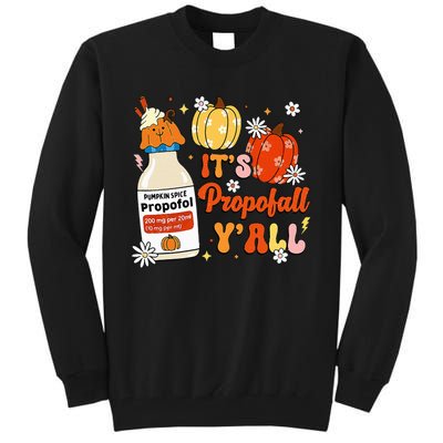 Halloween Icu Nurse Its Propofall YAll Crna Icu Fall Autumn Tall Sweatshirt